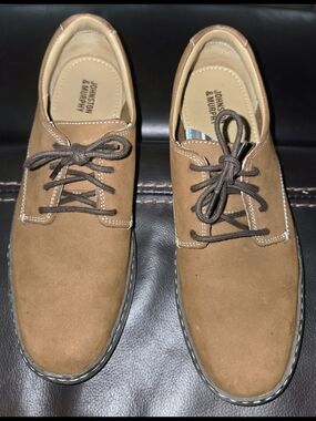 Johnson & Murphy Boys Brown Suede Shoes 28-8260 Boy's 6M